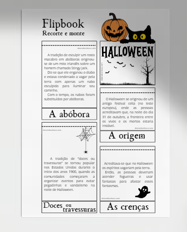 Halloween - Flipbook e cruzadinha