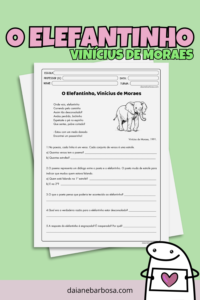 O elefantinho Atividade